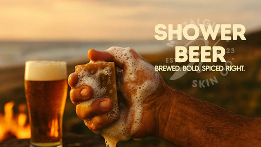 Shower Beer Soap with frosty mug and steam