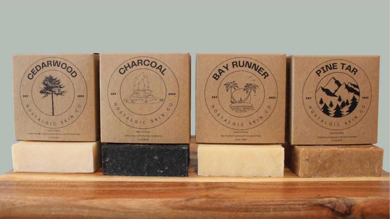 Men’s Soap Bar 4‑Pack – Natural, Rugged, Real Clean
