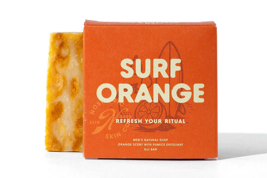 Best Soap for Men: Surf Orange Bar | Nostalgic Skin Co - natural grooming product