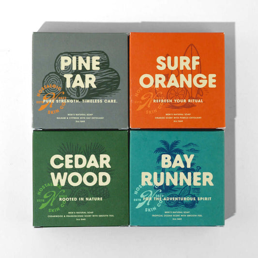 Unboxed handcrafted natural soap set with cold-pressed bars and eco-friendly packaging