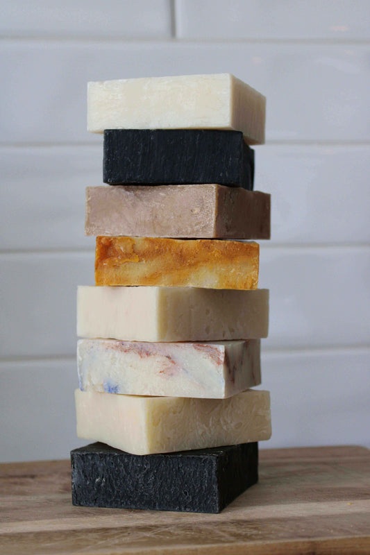 stack of nostalgic skin co. bars