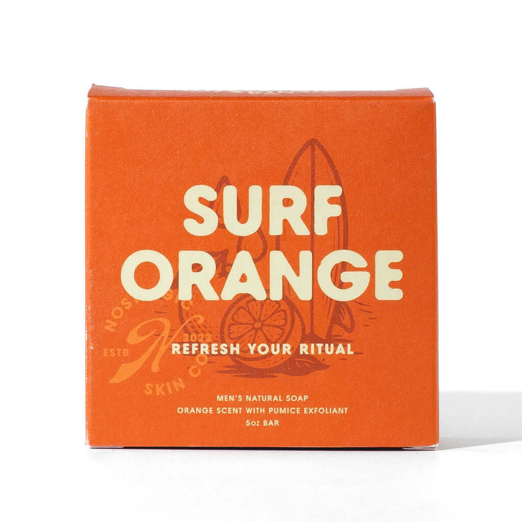 Best Soap for Men: Surf Orange Bar | Nostalgic Skin Co - natural grooming product