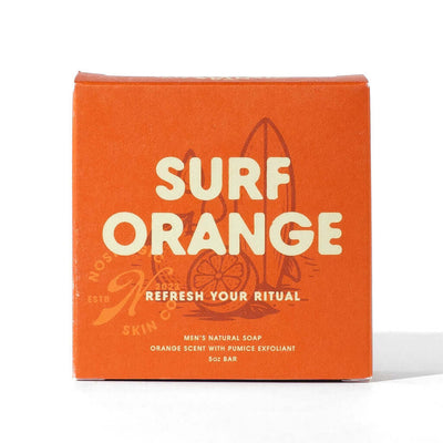 Surf Orange Bar Soap - Exfoliating Citrus for Men - Natural men's bar soap