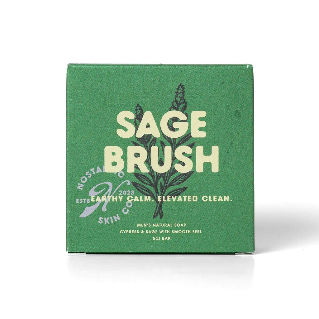 Premium Sage Brush Soap for Men | Woodsy Scent - Nostalgic Skin Co