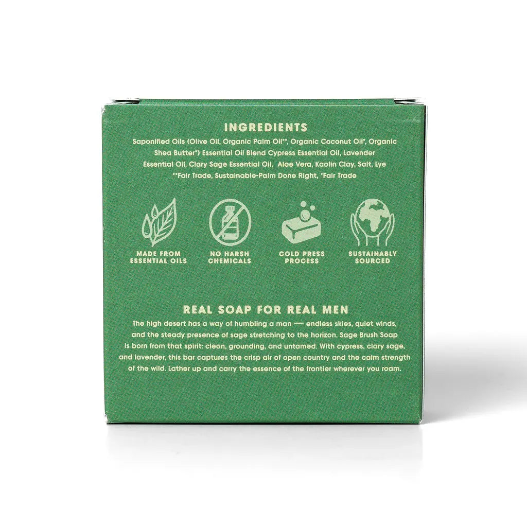 Premium Sage Brush Soap for Men | Woodsy Scent - Nostalgic Skin Co