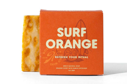 Surf Orange Soap Bar – Bright citrus and spice scent, crafted for energizing morning showers and skin-safe cleansing.